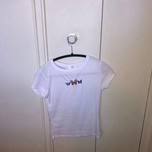 White Tee with butterflies!